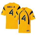 Men's West Virginia Mountaineers NCAA #4 Mike Daniels Jr. White Authentic Nike Stitched College Football Jersey UC15I35VE